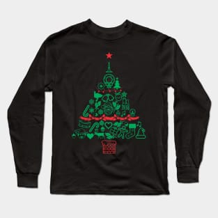 Christmas Tree Pattern Gift 3 - Funny Xmas Long Sleeve T-Shirt